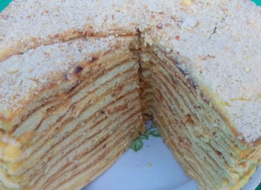 Медовий торт на сковороді