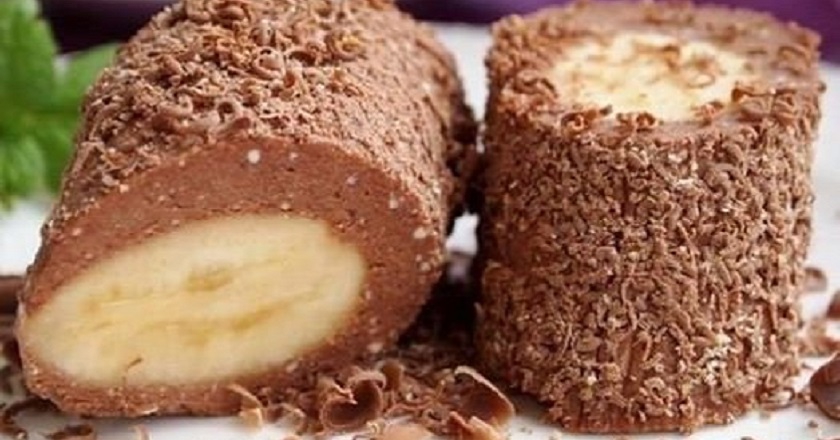 Творожный десерт с бананом Творожный десерт с бананом