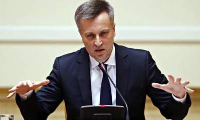 Ukraine's new head of the SBU, Valentyn Nalivaichenko, speaks at a news conference, in Kiev. 