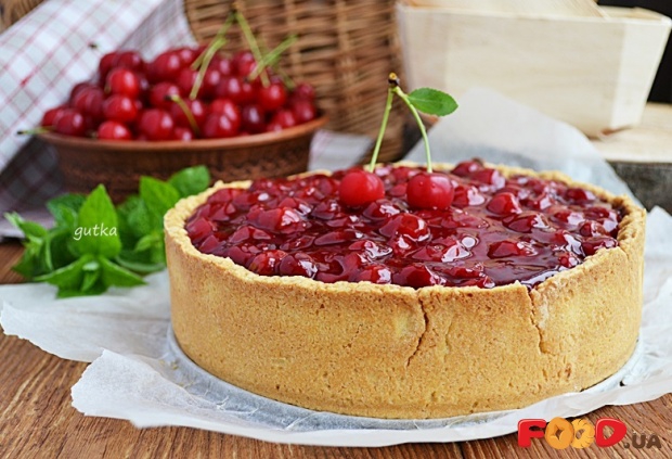 Пирог с творогом и вишней Пирог с творогом и вишней