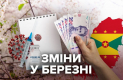 Головні новації березня: що зміниться для українців Головні новації березня: що зміниться для українців