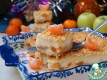 Пирог с мандаринами, яблоками и пудингом 