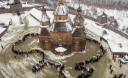 На Запорожской Сечи создали «живую» карту Украины