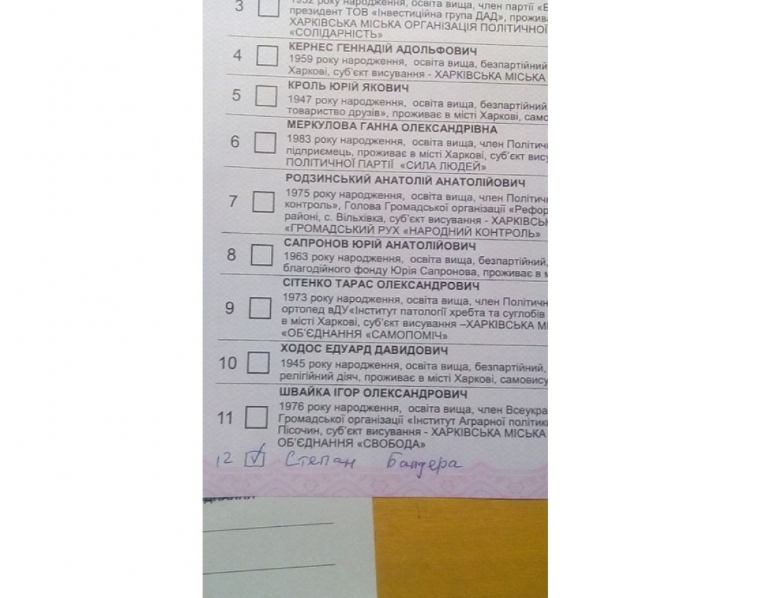 Вибори під назвою: РОЗЧАРУВАННЯ