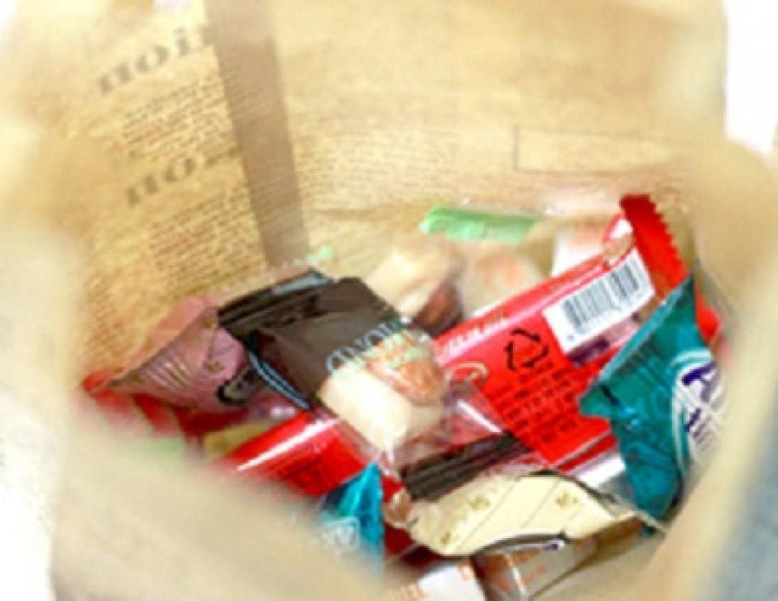 Подарунковий пакетик з газети