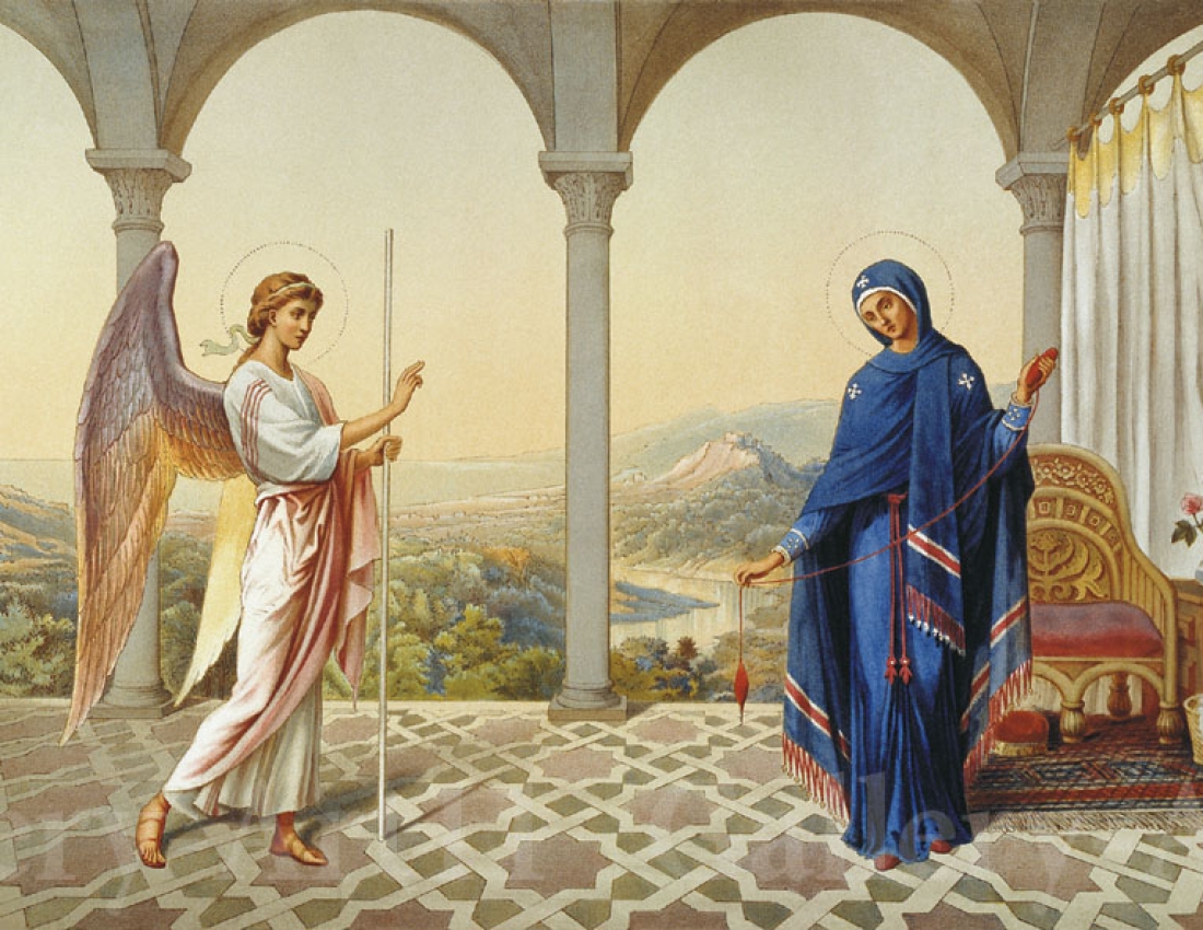 БЛАГОВІЩЕННЯ Пресвятої Богородиці на художніх полотнах