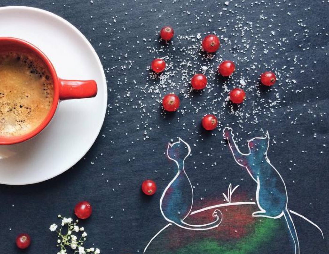 Хвилинка творчості за сніданком: чарівні малюнки, що доповнюють ранкову каву...)))