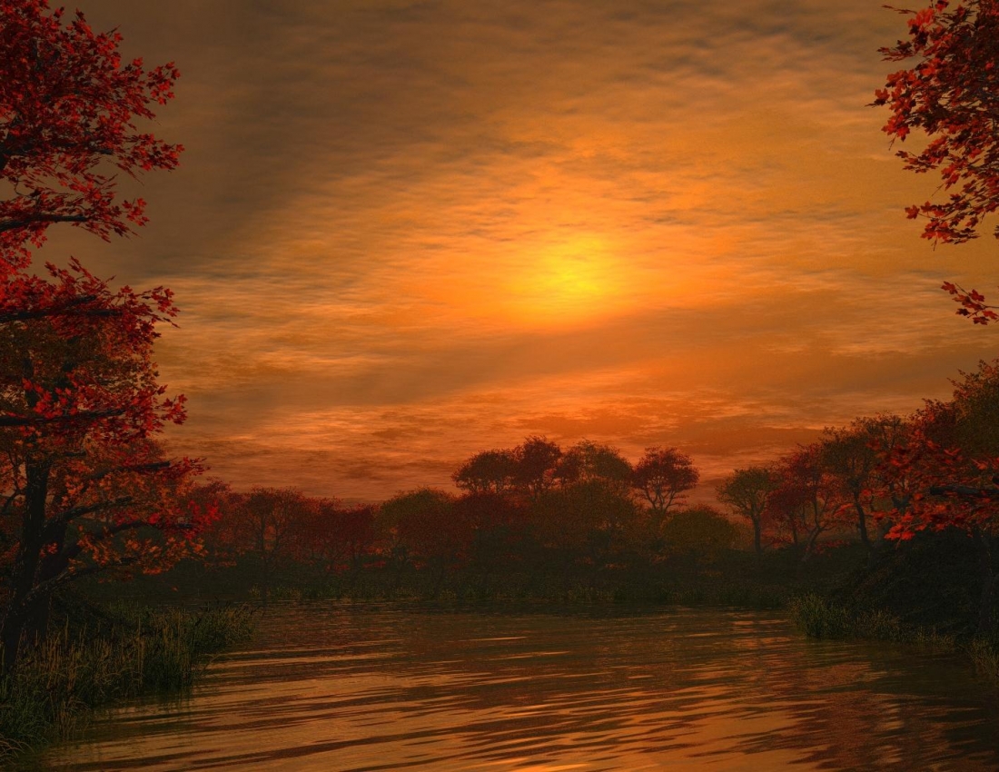 Дивовижний живопис природи: захід сонця!