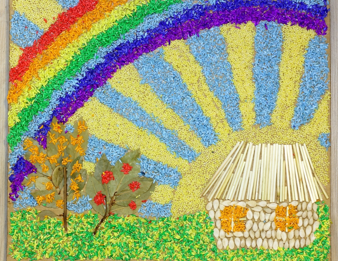 Необычное использование обычных круп в искусстве
