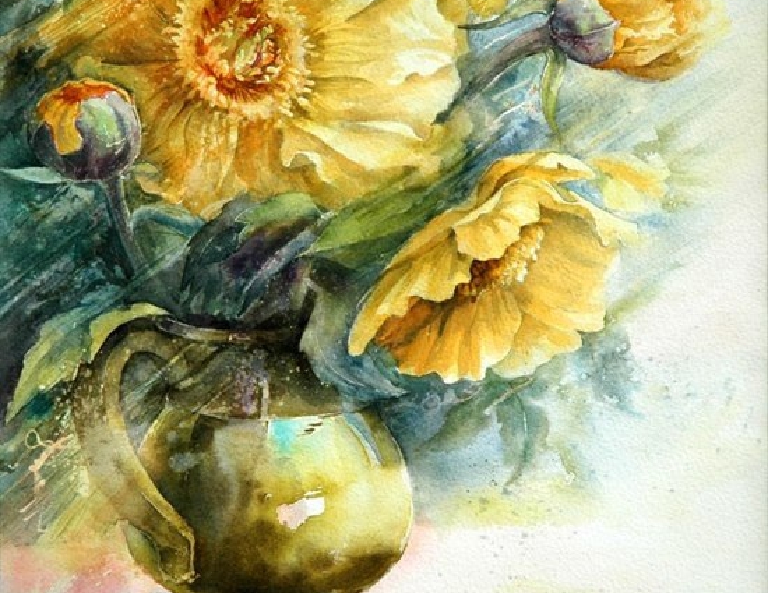 Цветочная нежность. Акварели MARIE CLAIRE MOUDRU