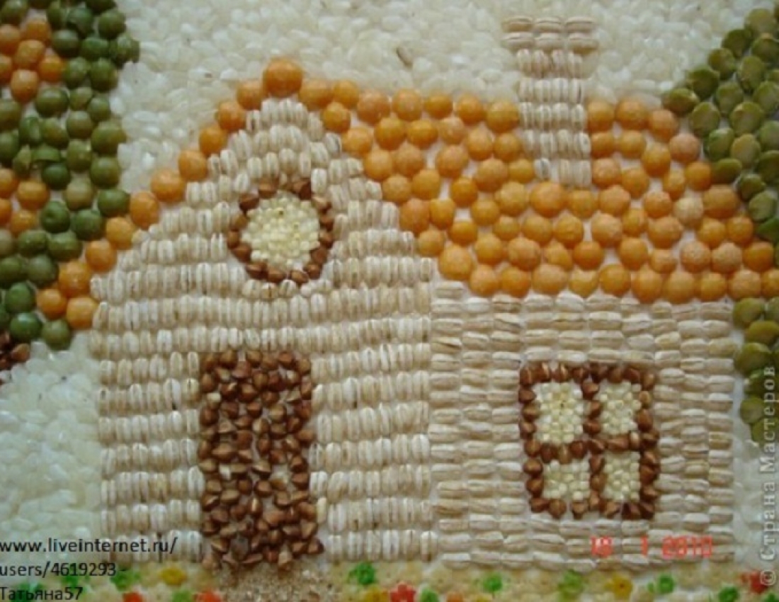 Незвичайне використання звичайних круп у мистецтві