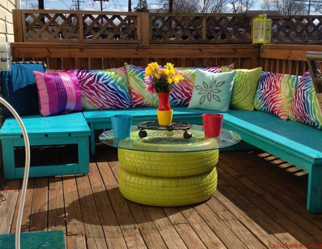 Дивовижні способи переробки та використання старих шин в дизайні