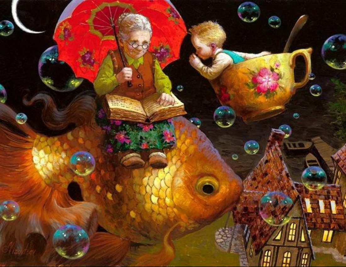 Бабуся, дідусь та казка ...