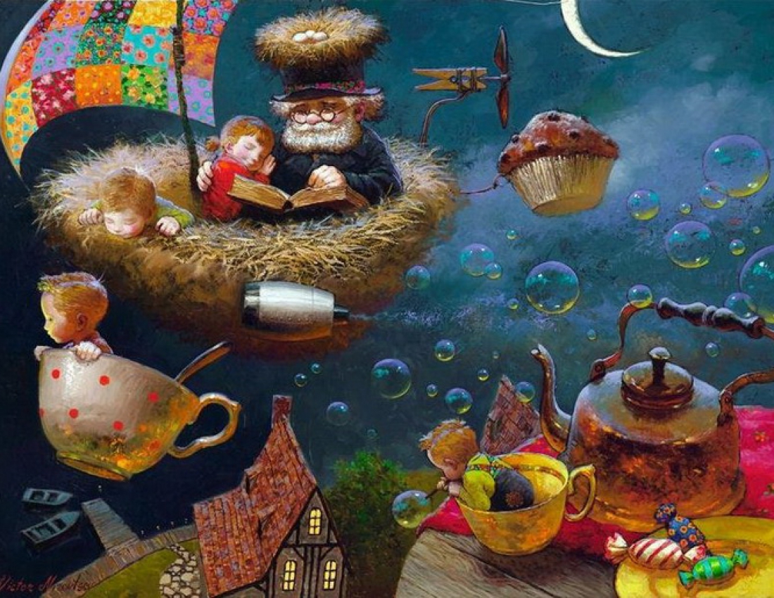 Бабуся, дідусь та казка ...