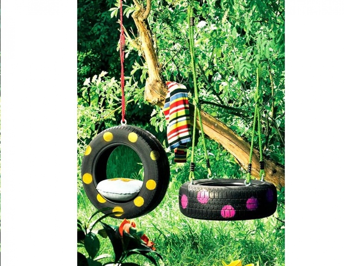 Дивовижні способи переробки та використання старих шин в дизайні