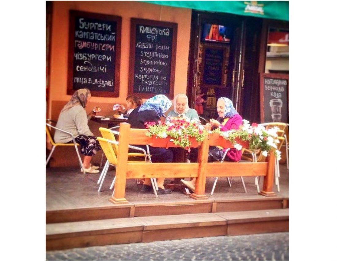 Real money in the centre of Lviv...