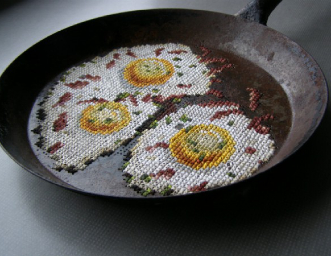 Вишивка хрестиком ... по металу :-)