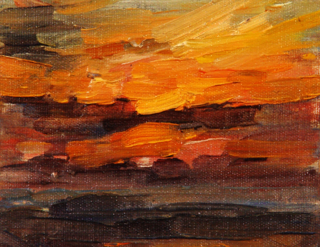 Дивовижний живопис природи: захід сонця!