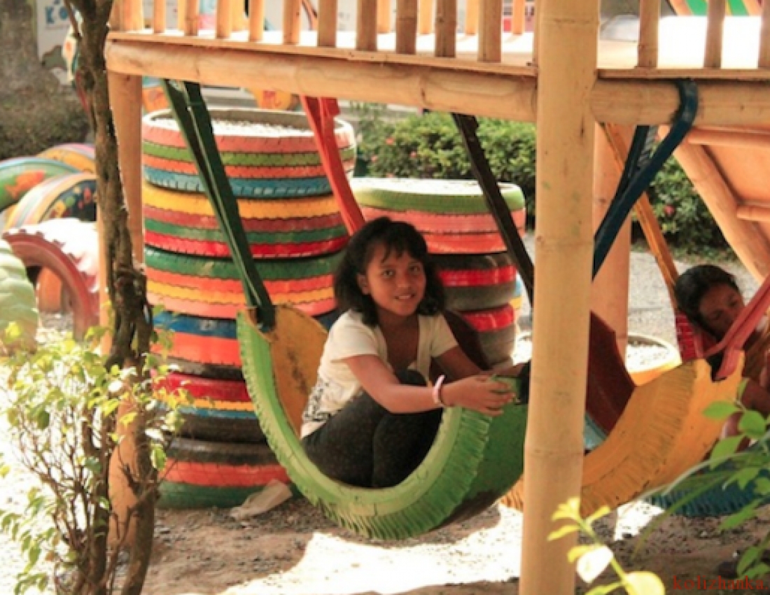 Дивовижні способи переробки та використання старих шин в дизайні