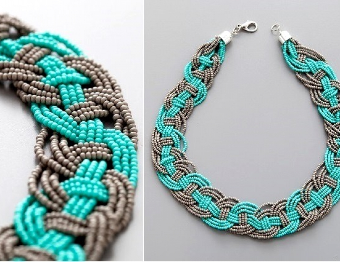 Бусы из стекляруса своими руками схемы для начинающих. Браслет из бисера и бусин схемы плетения. Как сплести бусы из бисера. Как сплести бусы из бисера. Плетеные браслеты с бисером.