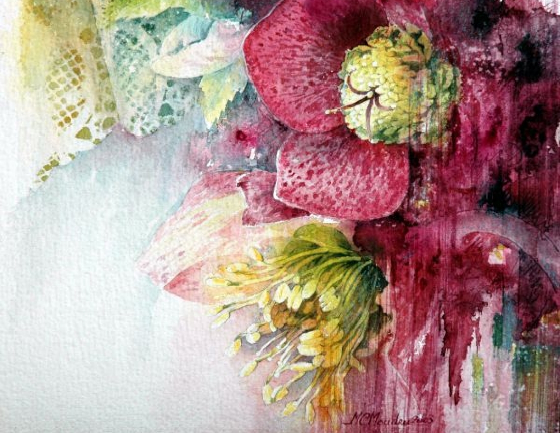 Квіткова ніжність. Акварелі  MARIE CLAIRE MOUDRU