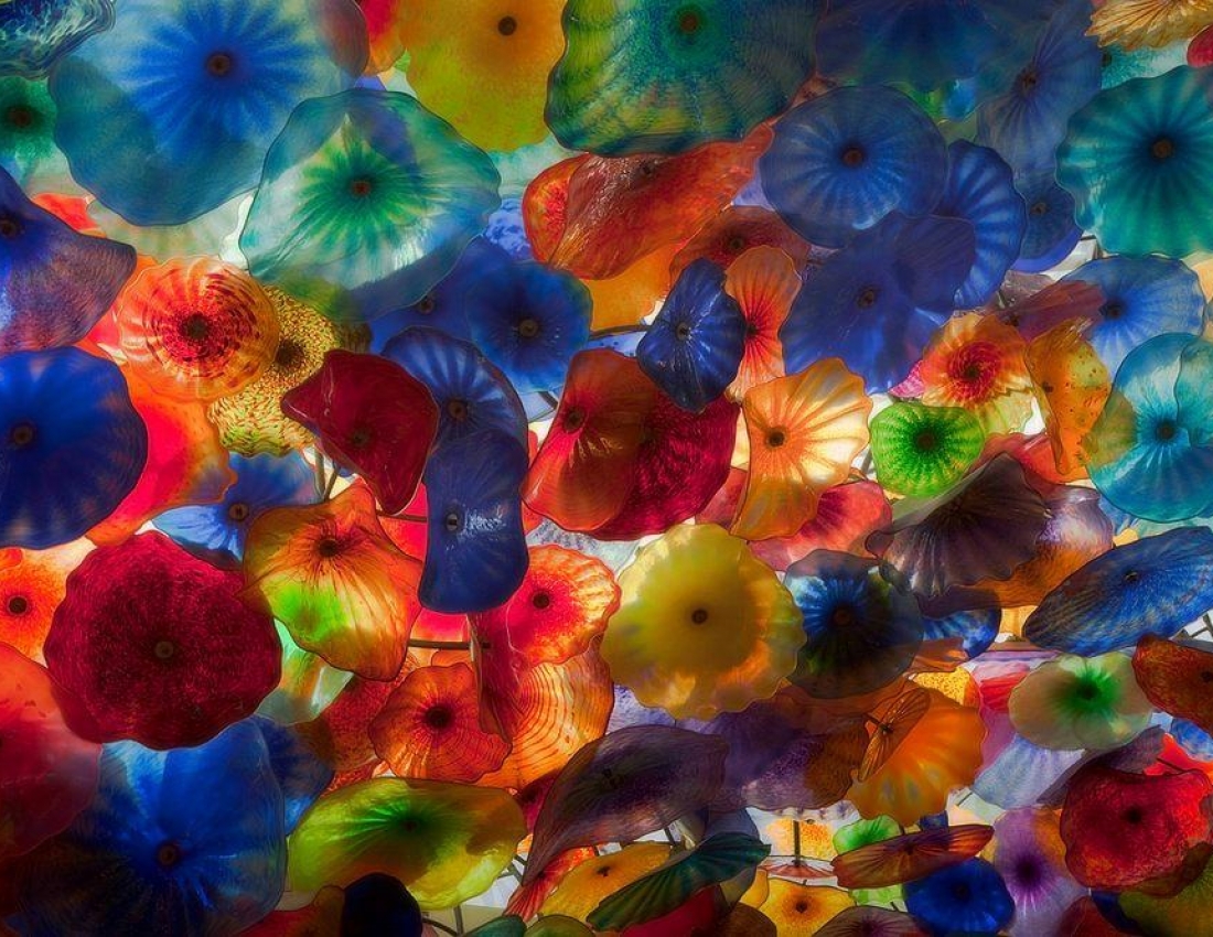 Квіткова скляна стеля в готелі Белладжіо (Лас-Вегас)