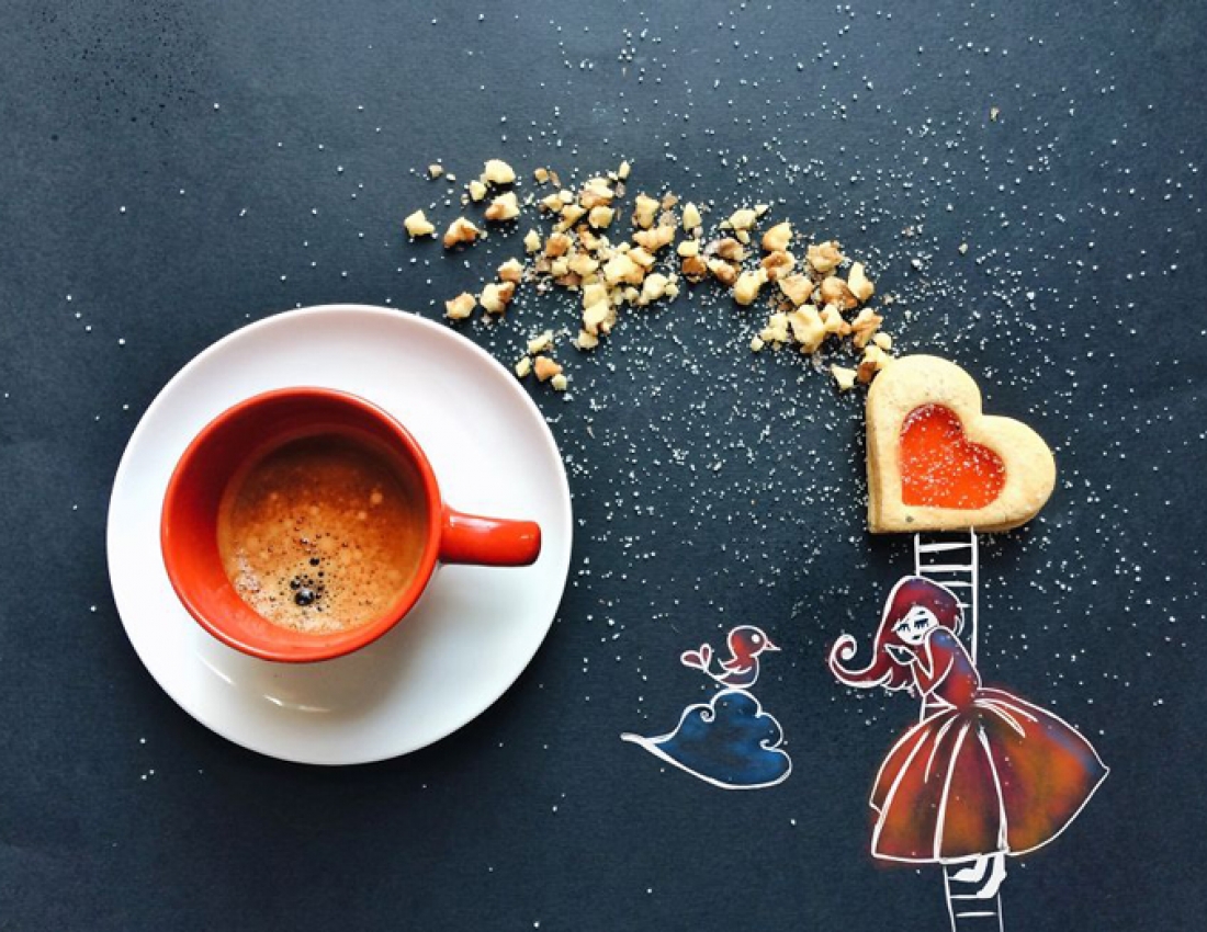 Хвилинка творчості за сніданком: чарівні малюнки, що доповнюють ранкову каву...)))