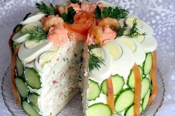 Скандинавский закусочный торт