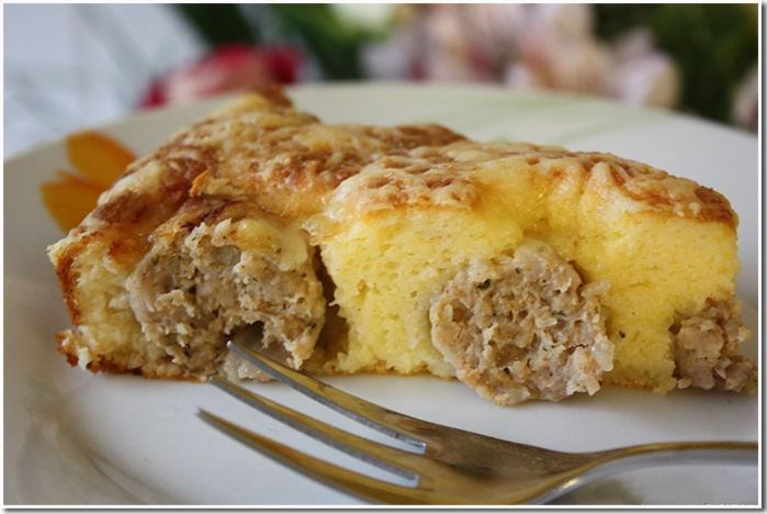 Пирог с фрикадельками по-арабски