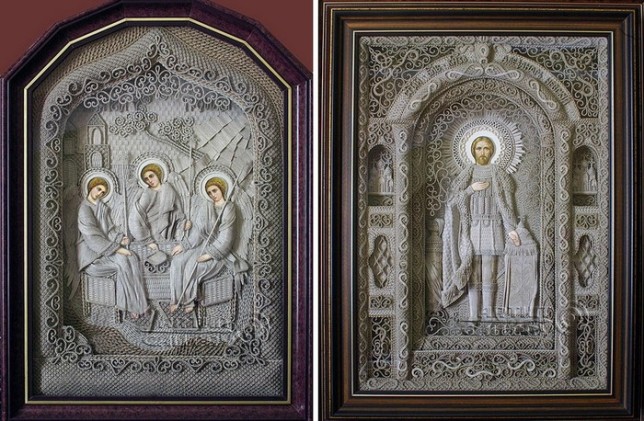 Унікальні в'язані ікони художника Володимира Денщикова Унікальні в'язані ікони художника Володимира Денщикова