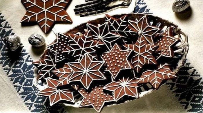 Печенье новогоднее «Снежинки из шоколада» Печенье новогоднее «Снежинки из шоколада»